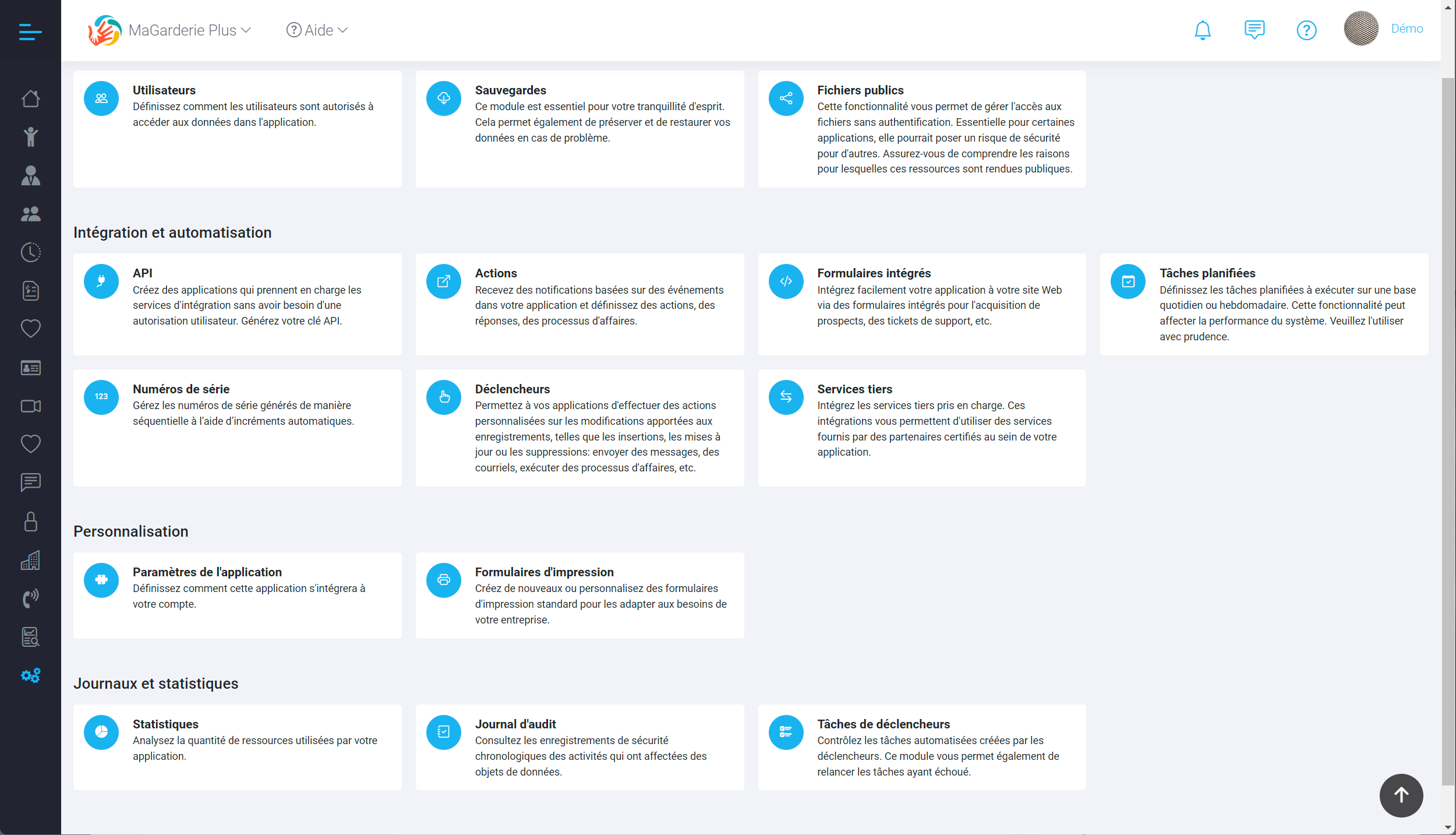 Version nuage privé de MaGarderie Plus