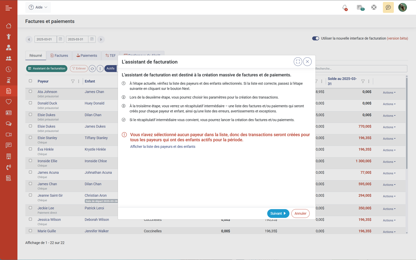 Les dernières améliorations du module de facturation