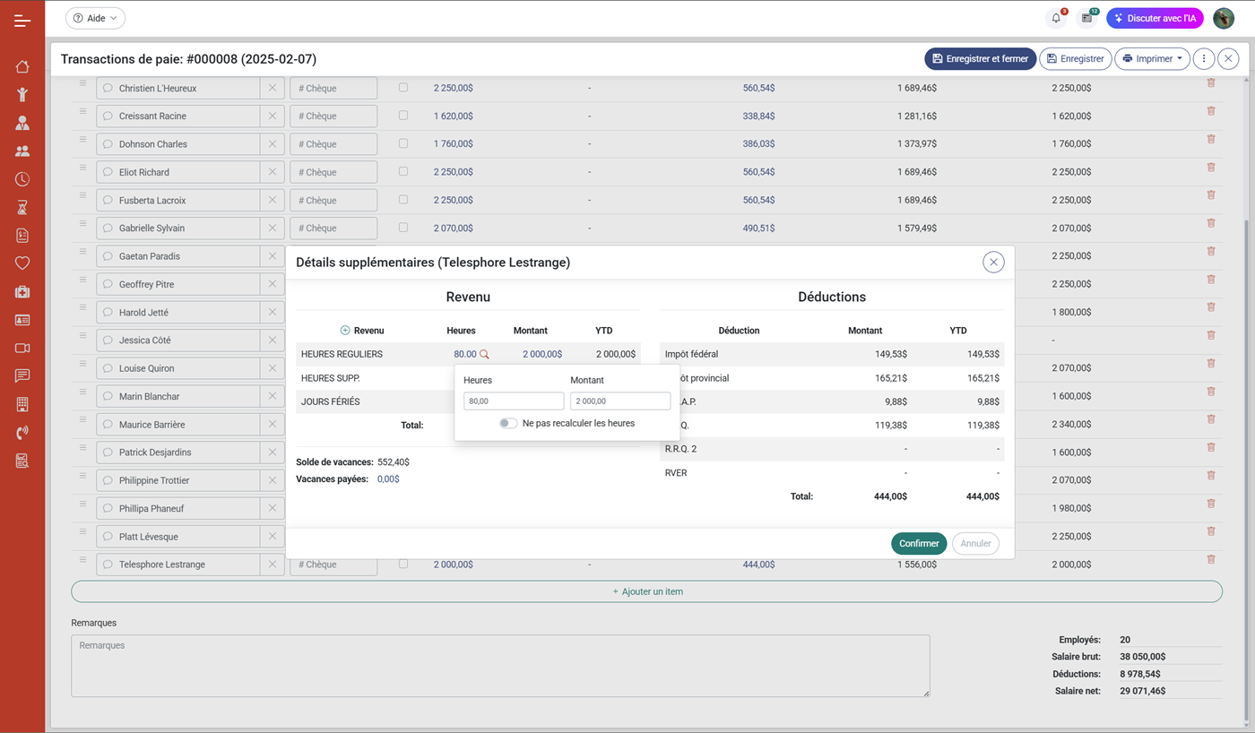 MaGarderie Plus Module de paie